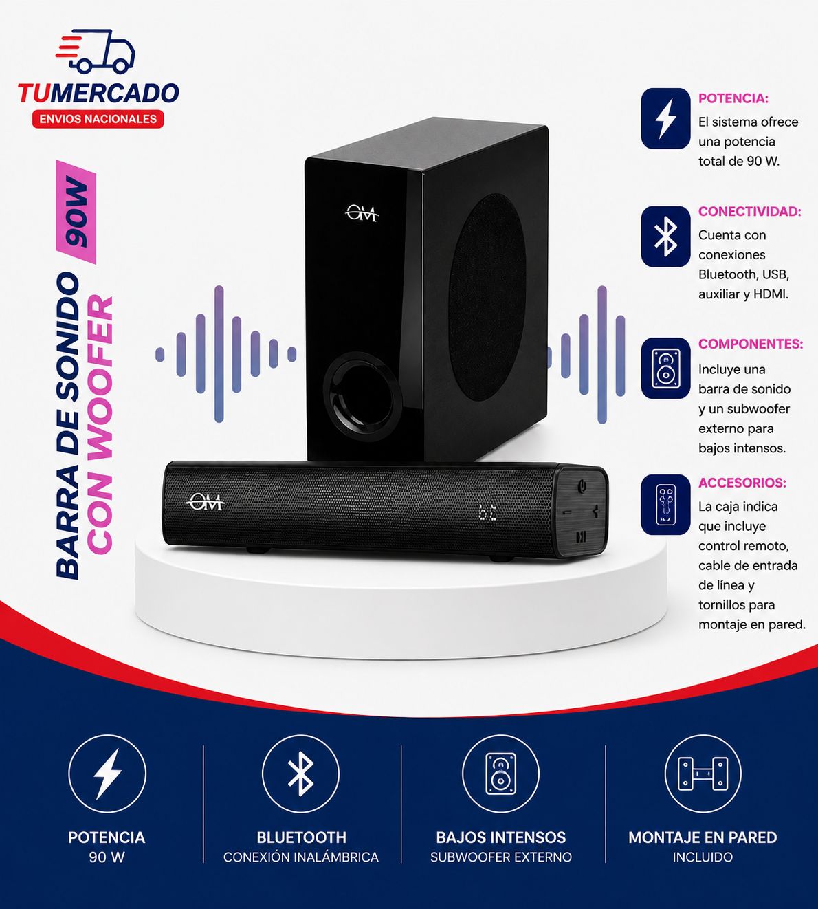  Barra de sonido
