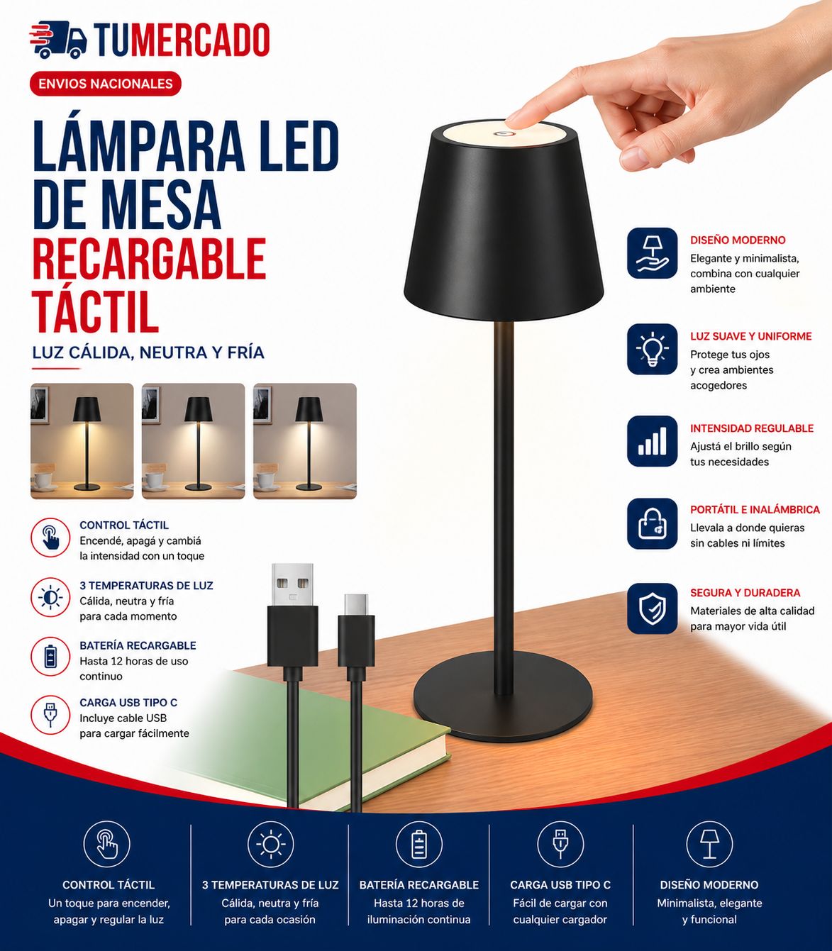 Lámpara de mesa LED