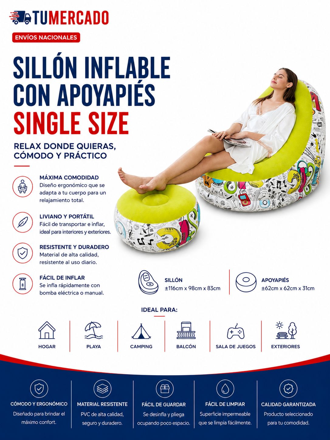 Sillón inflable