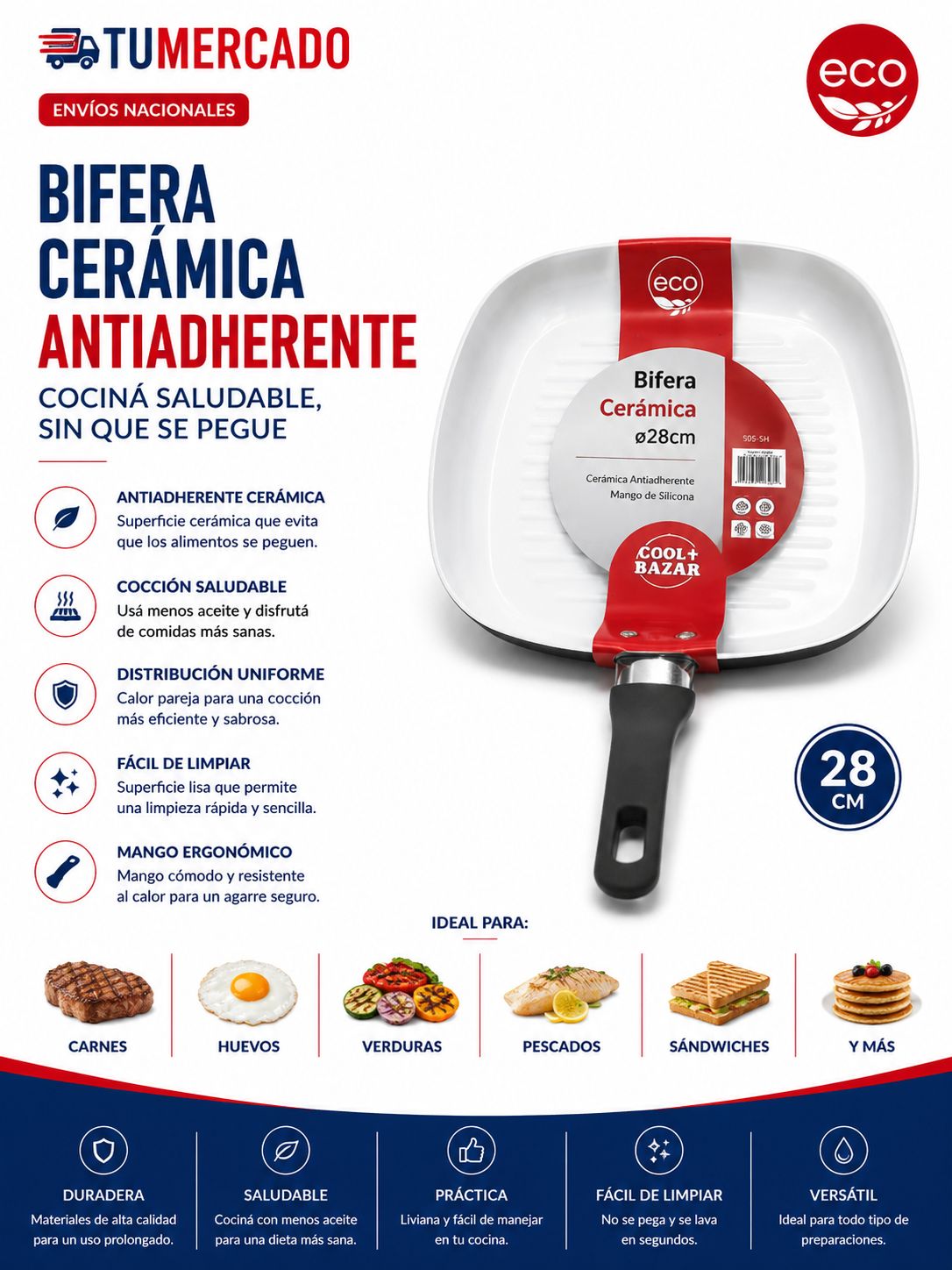 Bifera ceramica antiadherente