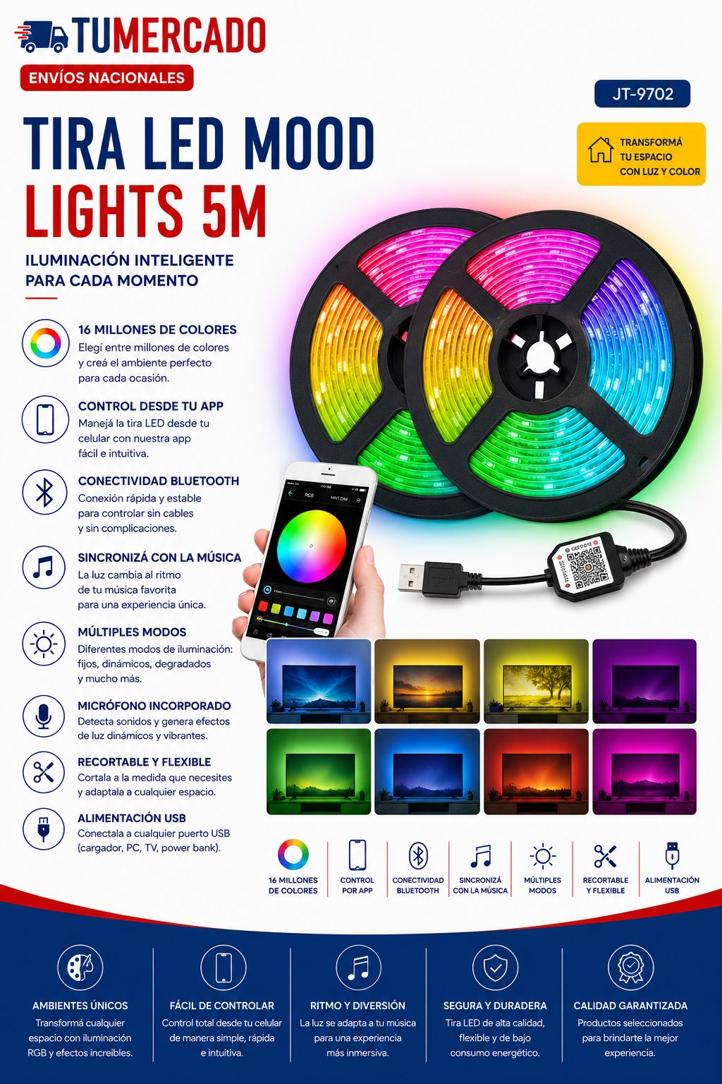  Tira de luces LED 