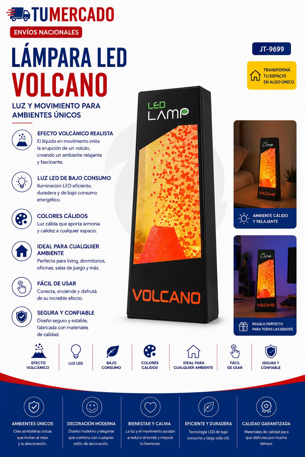 Lámpara LED Volcano