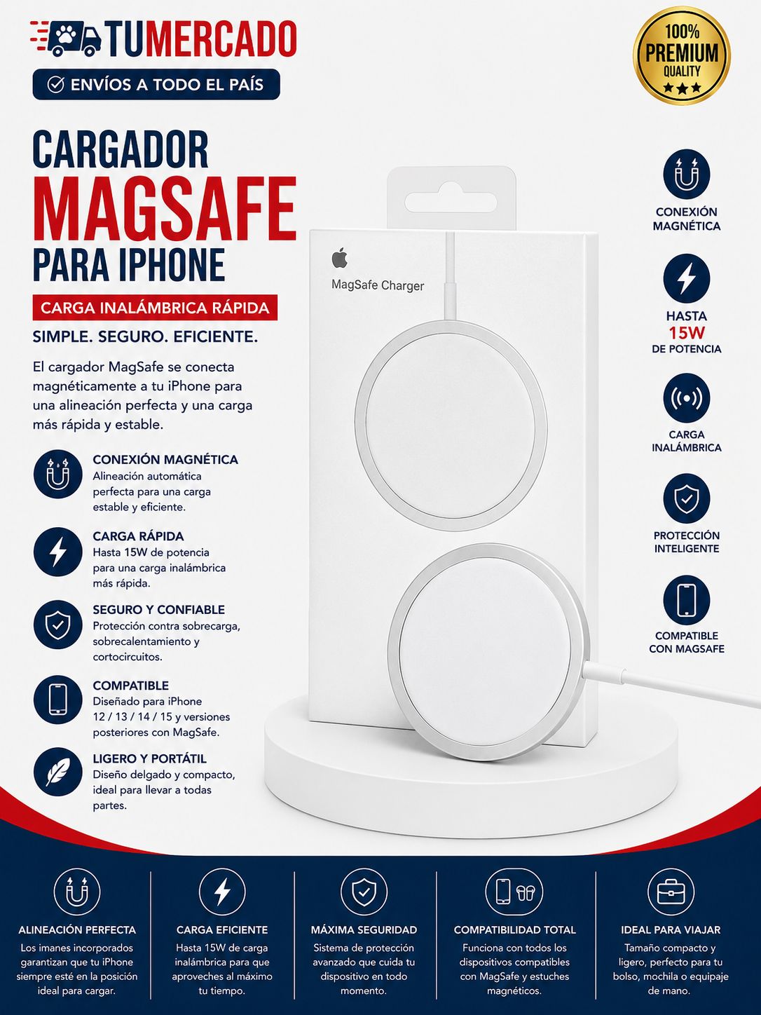 Cargador MagSafe para iPhone