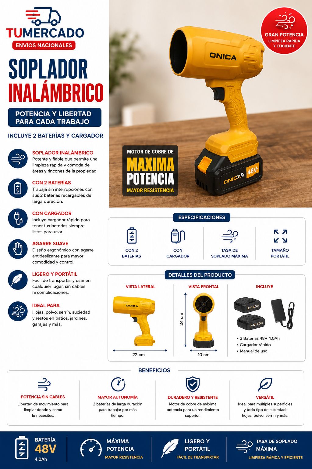 soplador inalámbrico