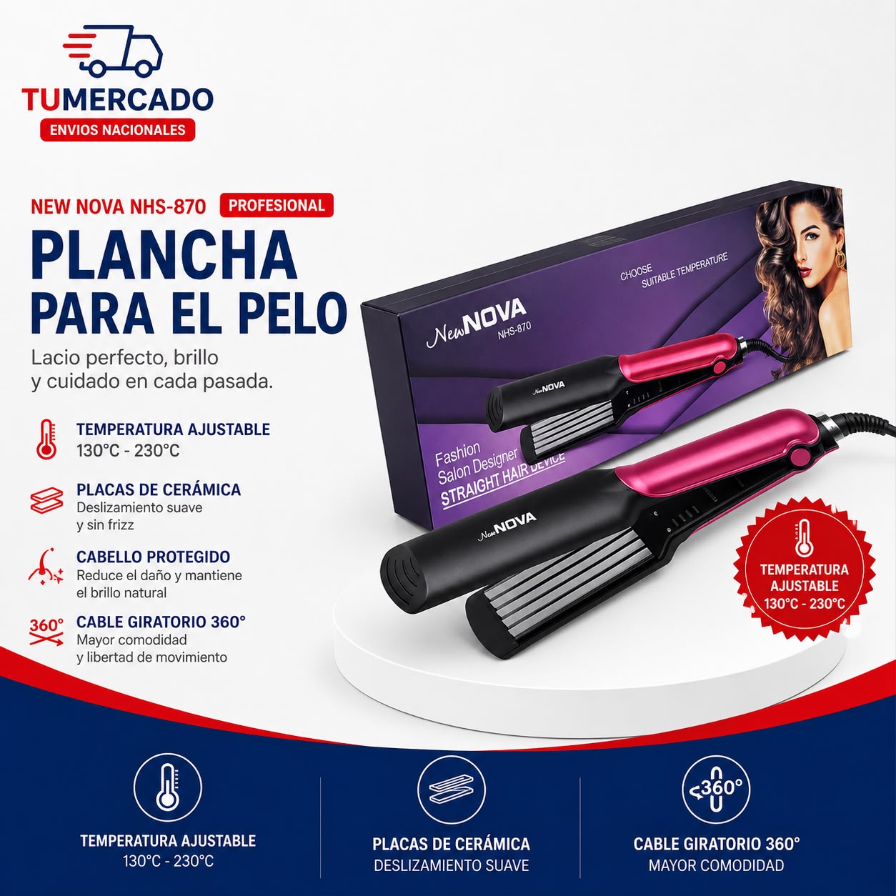 Plancha para el pelo 