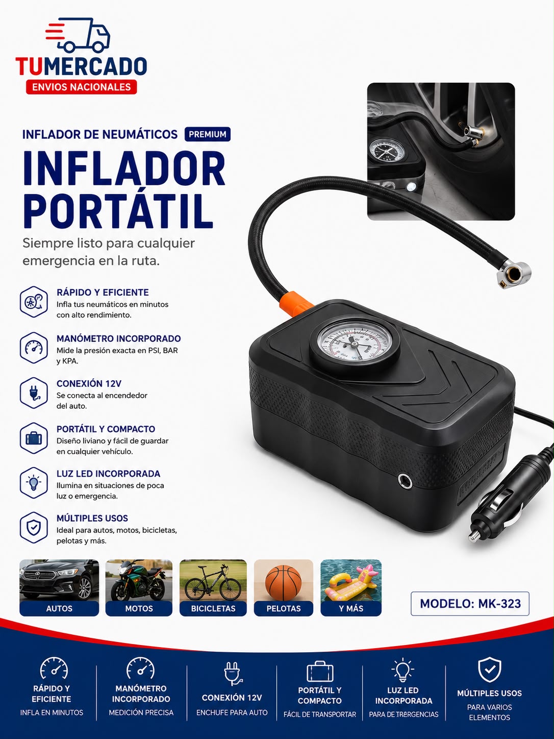 Inaflador portatil 