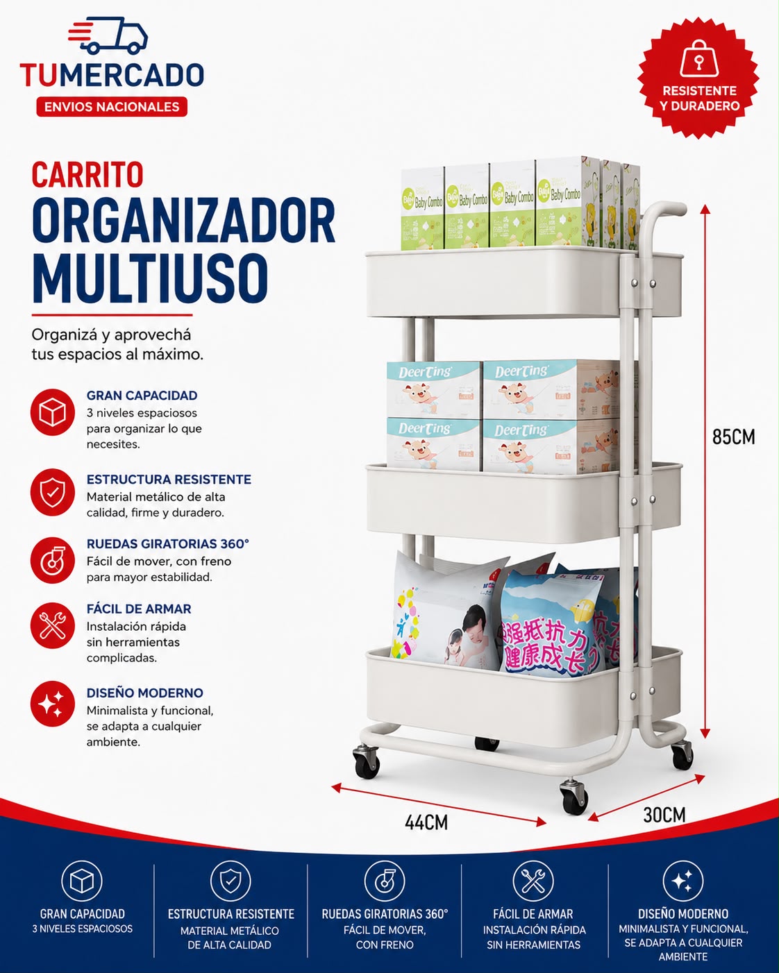 Carro organizador 