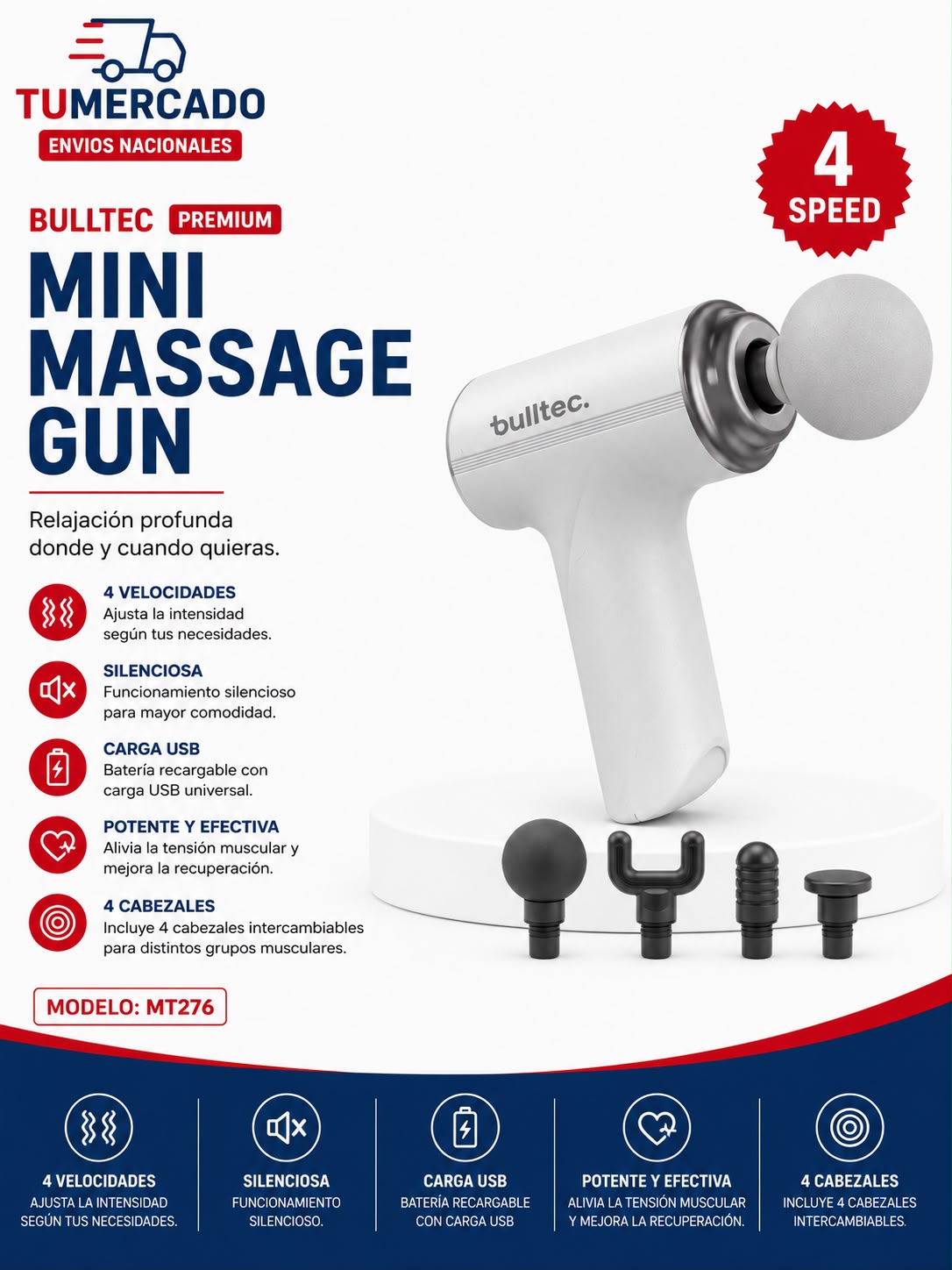 Pistola de masaje