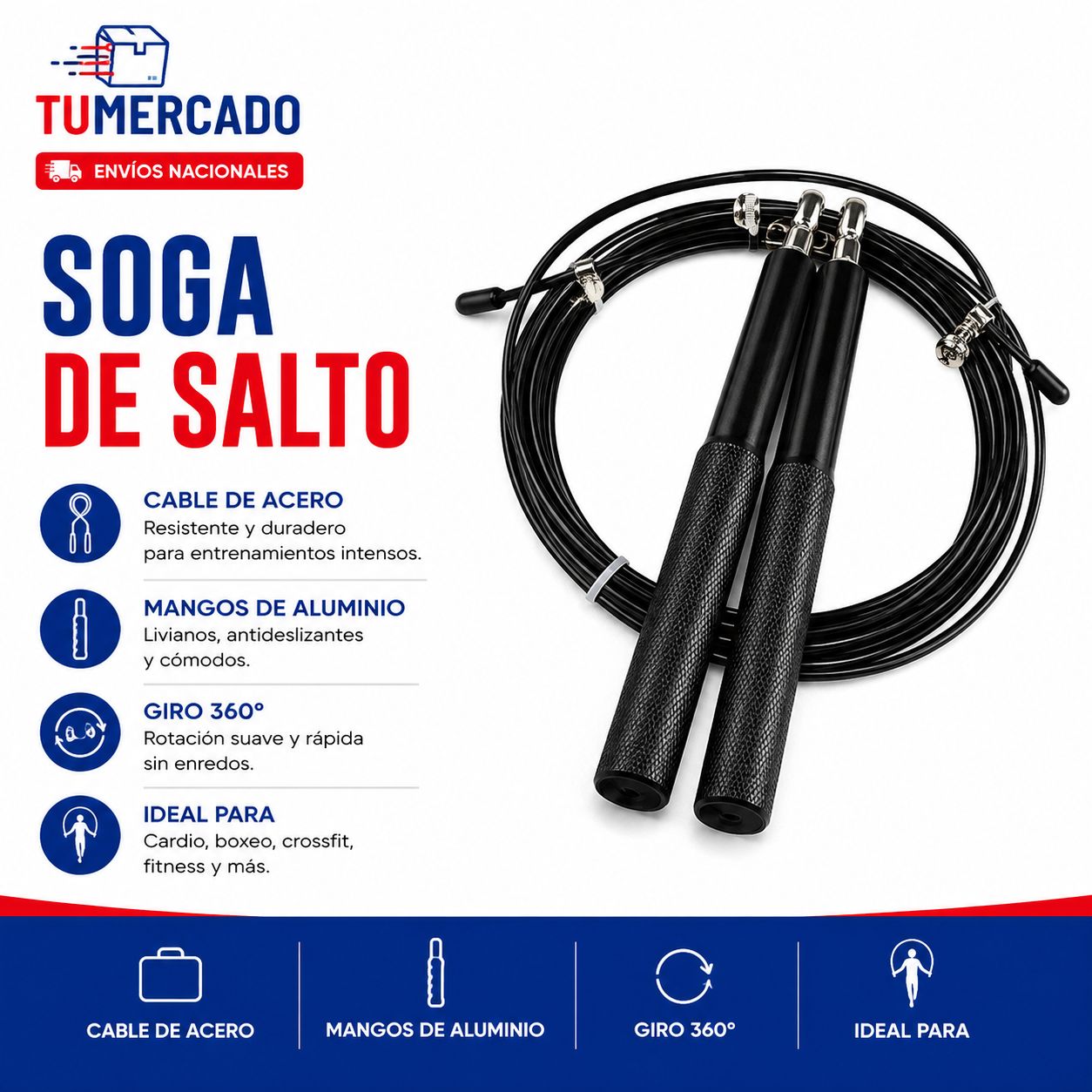 Soga cable con mango de aluminio 3M