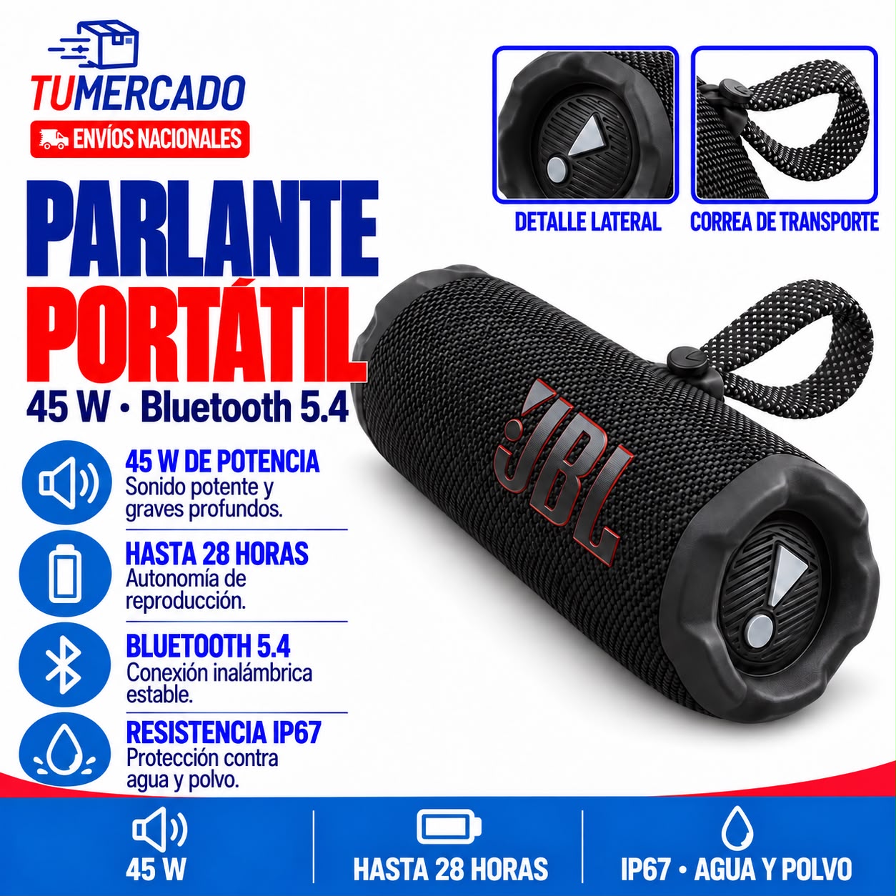 Parlante JBL Charge 6 - Negro