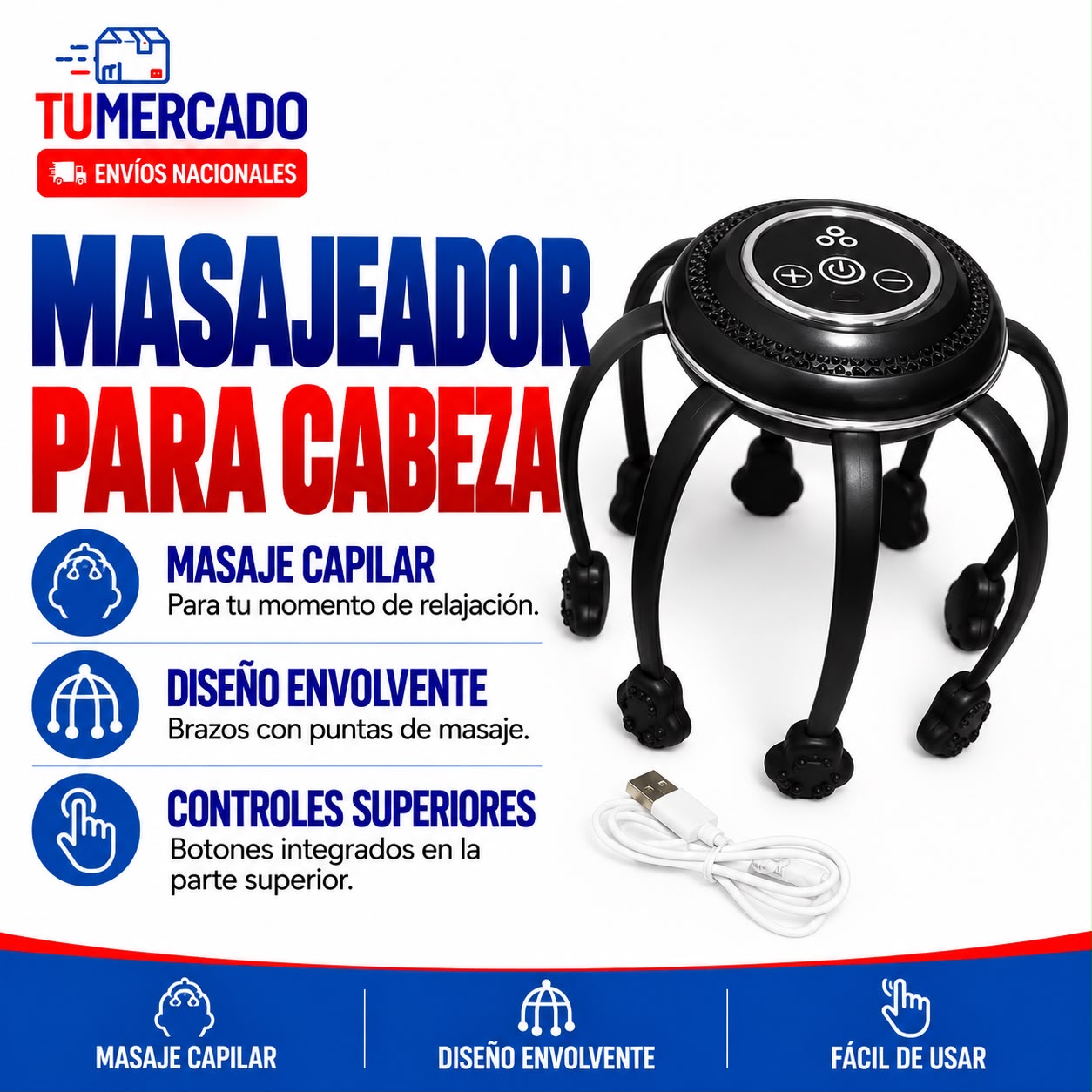 Masajeador para cabeza 