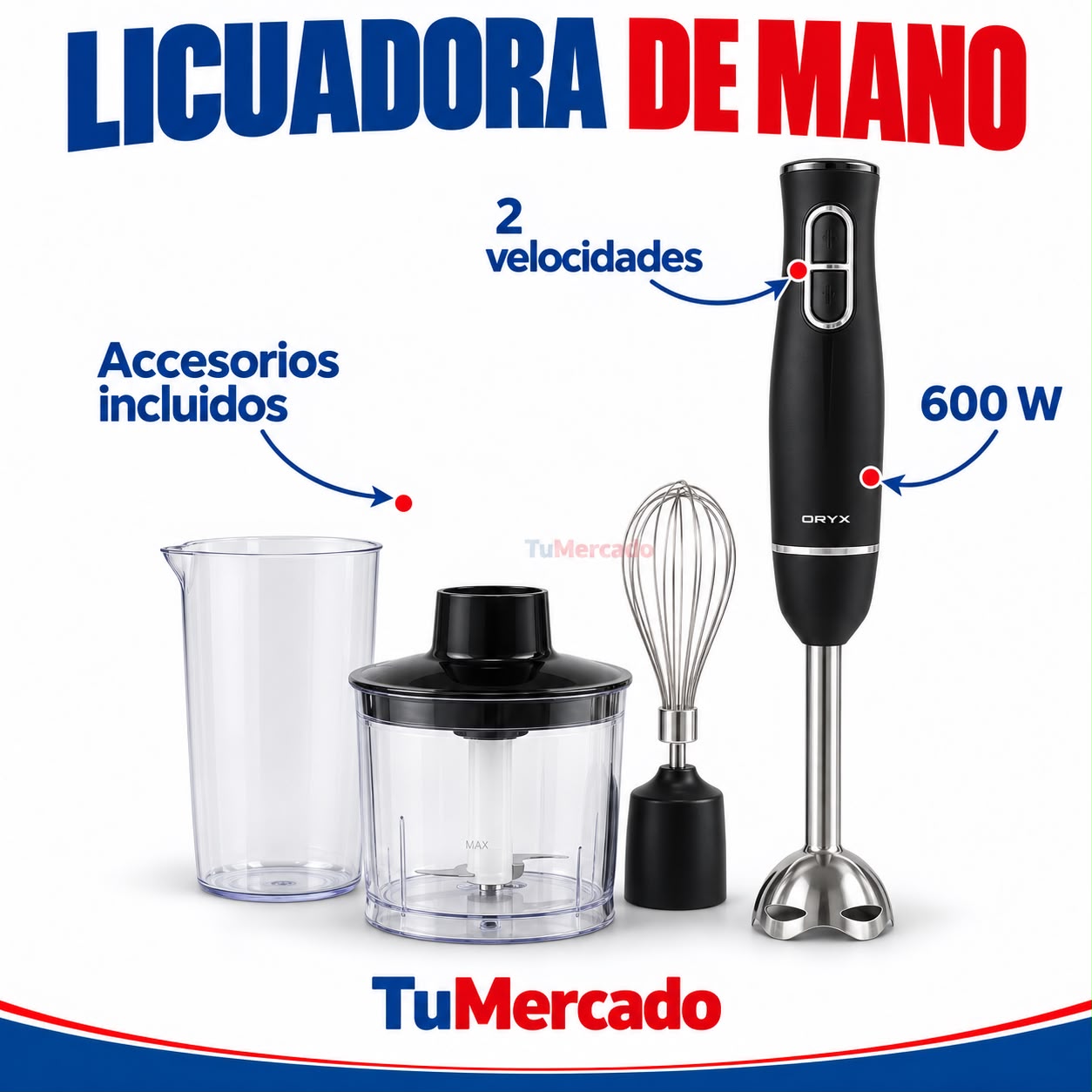 Licuadora de mano - 600w