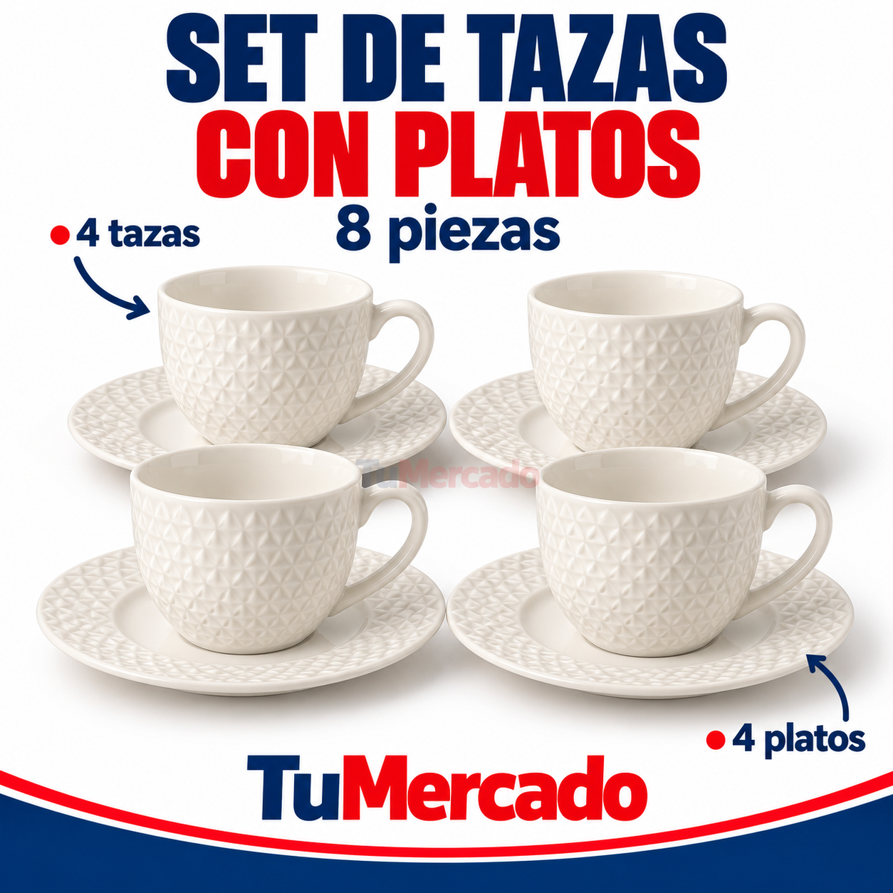 Set de tazas con platos
